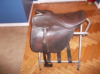Used 21 Brown Leather Borelli English Saddle Horse Tack