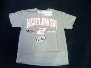Brad Keselowski Miller Lite Penske Racing T Shirt Large