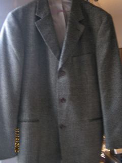   BOSS Cashmere Wool Mens Sports Coat Jacket Einstein Charcoal Tweed 42R