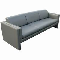 brayton mid century modern sofa gray leather upholstery matching 
