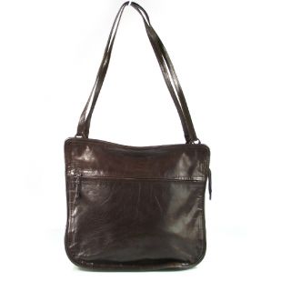 BOTTEGA VENETA Vintage Leather Shoulder Bag Purse Brown