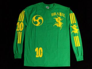 Sepultura Brazil Soccer Long Sleeve Shirt Soulfly Nailbomb Obituary 