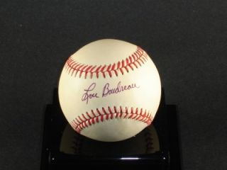 lou boudreau autographed signed baseball obal jsa