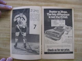 1970 71 BOSTON BRUINS TV Hockey Program & Autograph Book Boston Herlad 