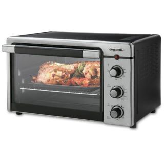   Convection Toaster Oven Brushed Stainless Steel Black Broiler