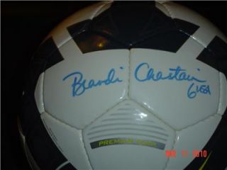 USA Brandi Chastain Signed Soccer Ball Steiner COA Nice