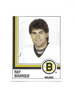 RARE 1987 Bruins Ray Bourque 6 Panini Sticker Card