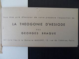 BRAQUE Georges  Theogonie   ORIGINAL LITHOGRAPH   SIGNED # MAEGHT