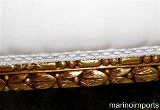 Vintage Gorgeous Gilt Ribbon Crest French Louis XVI Settee Canapé 