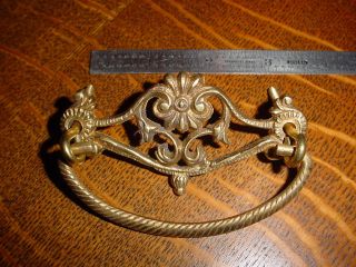 Victorian Cast Brass Drawer Pull with Cast Bail Lot of 7