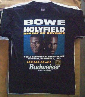 HOLYFIELD vs BOWE II WORLD HEAVYWEIGHT CHAMPIONSHIP Boxing T Shirt 