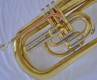Professional Gold Brass BB Marching Euphonium Horn New