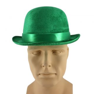 Green Derby Hat Bowler Irish Leprechaun Hat