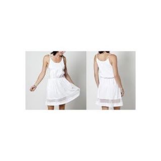 New Womens Juniors Matix White Cotton Legal Tender Mini Tank Dress 