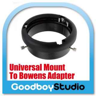 Universal Mount To Bowens Mount Ring Adapter Studio Flash Strobe 160W 