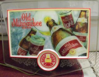 VINTAGE OLD MILWAUKEE LIGHTED BEER SIGN EXCELLENT CONDITION WORKS 