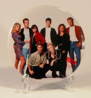 1991 Beverly Hills 90210 6 Pinback Pin Group Picture Brandon Dylan 