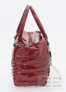   Raspberry Quilted Patent Leather Small Selby Bowling Bag NEW W/ TAGS