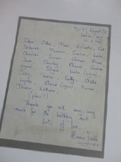 rare BRIAN JONES handwritten SIGNED AUTOGRAPH LETTER Rolling Stones 