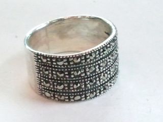   Marcasite Stone 925 Sterling Silver Ring Many Sizes Available