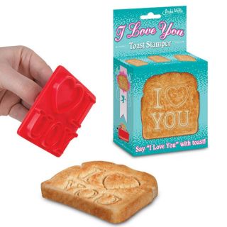   TOAST STAMPER STAMP BREAD SAY I LOVE YOU W YOUR MORNING BREAKFAST FOOD