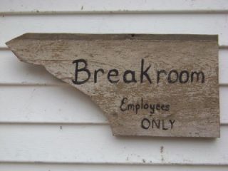   Primitive Wood Industrial Sign Old Dry Oyster Paint Breakroom
