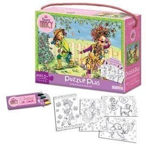Fancy Nancy Puzzle Plus by Briarpatch 63 Puzzle Pieces Pus Crayons and 