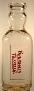 Bridgeman Russell Co Vintage Cream Top Milk Botle 1950S