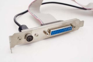 Minidin PS 2 Mouse Slot Bracket Parallel LPT Port Cable