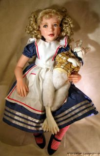 Jane Bradbury Alice in Wonderland Artist Le Doll w White Rabbit Story 