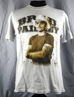 Brad Paisley Bonfires & Amplifiers Tour 2007 Mens T shirt Medium Light 