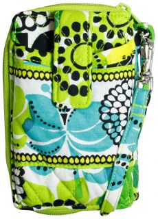 Vera Bradley Limes Up Carry It All Wristlet Wallet Phone Case New 