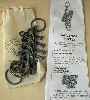 Tavern Puzzle Patience 1984 Hand Forged Steel Geek Brain Teaser New 