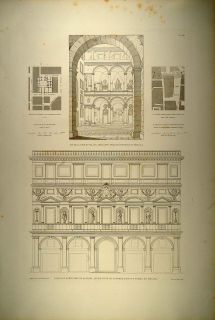 1860 Engraving Palazzo Branconio dellAquila Raphael   ORIGINAL