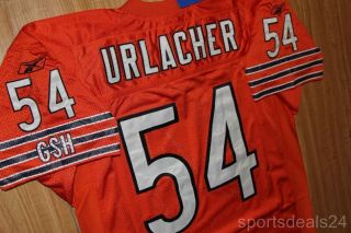 Brian Urlacher Chicago Bears ALT ORANGE JERSEY size 58 4XL NEW