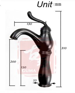 New Antique Style Black Oil Rubbed Bronze Bathroom Bath Faucet with 