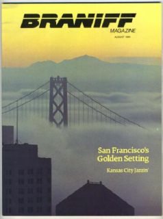 Braniff Airlines in Flight Magazine August 1989 San Francisco Golden 