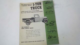 955 1956 Willys Overland Jeep Truck Sales Brochure