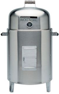 brinkmann double stainless charcoal smoker grill