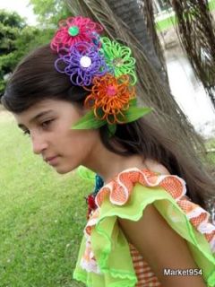 Girls Brazil Carnival Ruffled Dress Womens Costumes Handmade Cumbia 