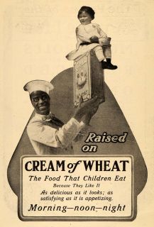 1905 Ad Cream of Wheat Breakfast Cereal Child Rastus Original 
