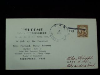Naval Cover Welcome New Haven USS Breckinridge DD 148 160