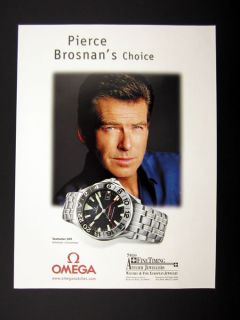 Omega Seamaster GMT Watch Pierce Brosnan 2000 Print Ad Advertisement 