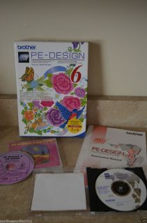 Brother PE Design 6 Digitalizing Embroidery Software UPGRADE with CD 