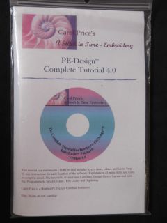 Brother PE Design 4 Tutorial CD by Carol Price