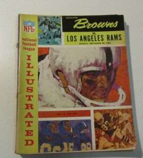 1963 Cleveland Browns Los Angeles Rams NFL Football Program Jim Brown 