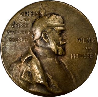 Germany Prussia 1892 Wilhelm II Bronze Medal by Begas