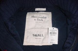NEW Mens S Abercrombie & Fitch Gill Brook Sweater Jacket Hoodie Coat 