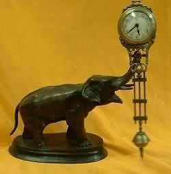 Medium Standing Bronze Deer Collectible Miniature Clock Statue