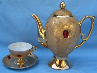 rieber mitterteich porcelain bavaria tea set for 8 rare